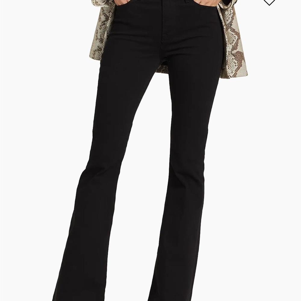 Frame Denim Black Flare Jeans